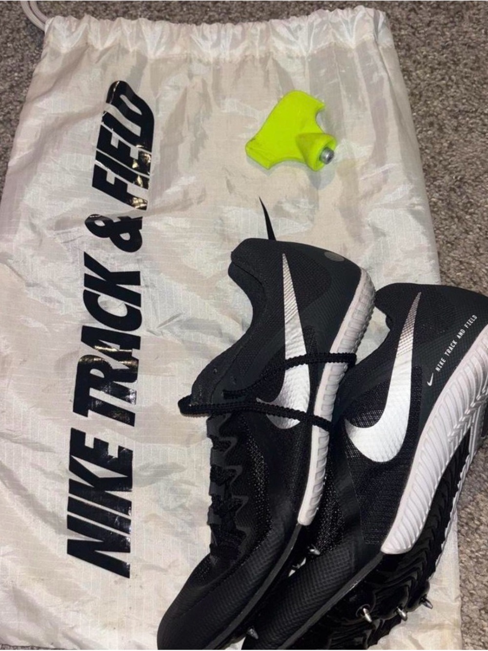 Nike Kids Track & Field Spike Shoes - Black & White